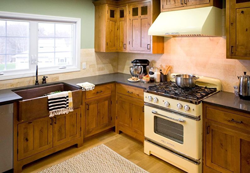 Cozinha estilo country marrom - design de interiores