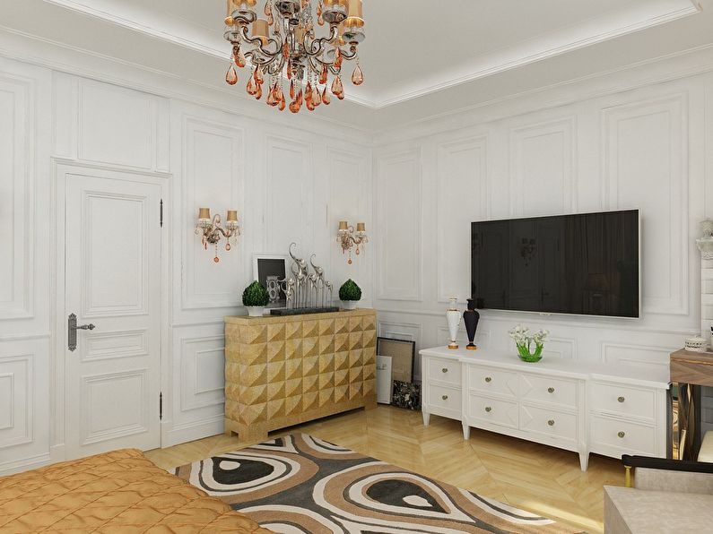 Guļamistabas dizains neoklasicisma stilā - 3. foto