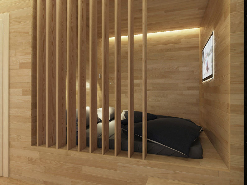 Wood & Stone: One-Room Apartment Design - photo 8