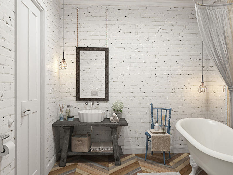 Skandināvu stila vannas istaba - 2. foto