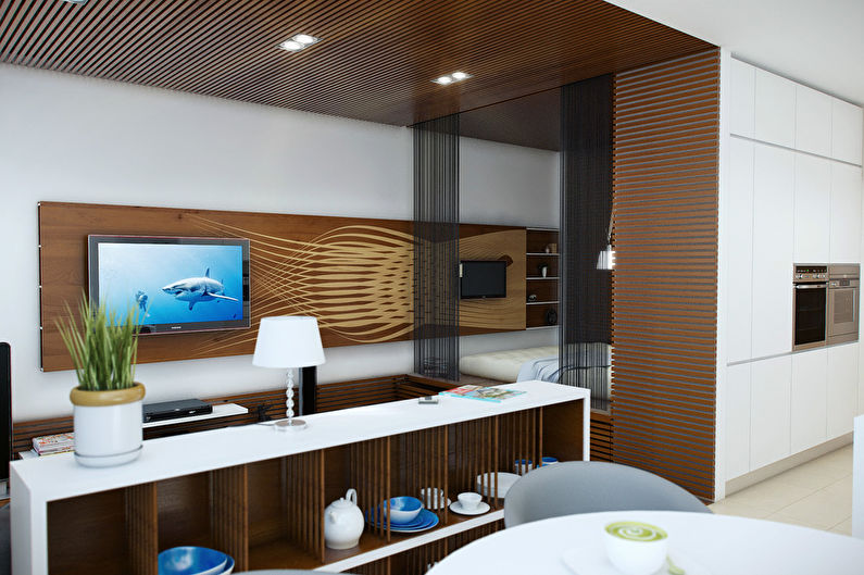 Tema do mar: Projeto de apartamento pequeno, 60 m2 - foto 4