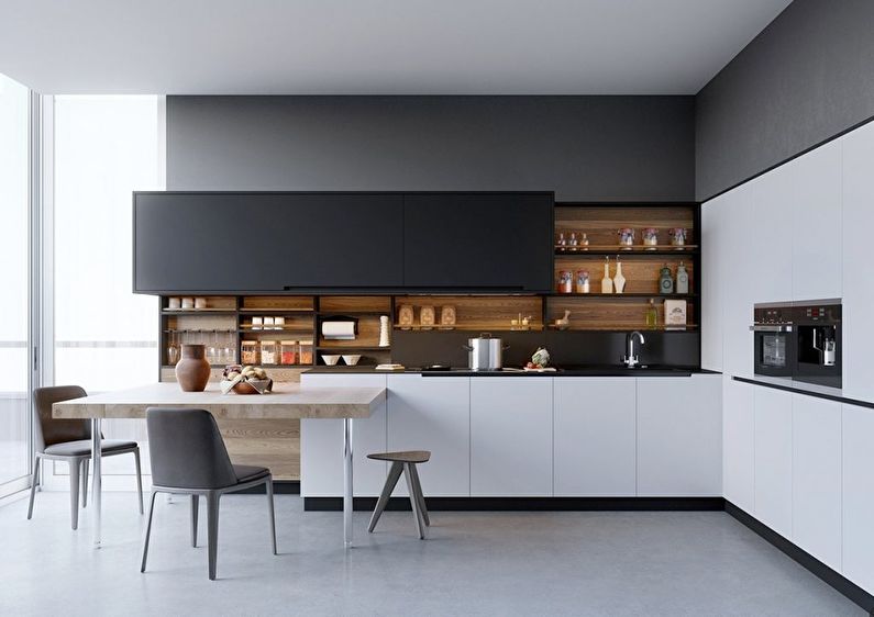 Design af køkken i moderne stil - foto