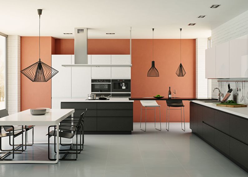 Virtuvės dizainas moderniu stiliumi - nuotrauka
