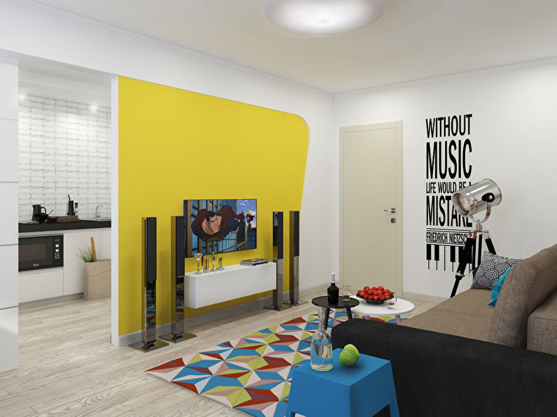 „Inwazja pop-artu”: Apartament 46 m2 - zdjęcie 3