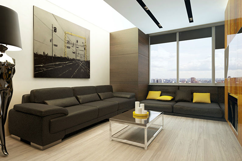 La conception de l'appartement est de 60 m².