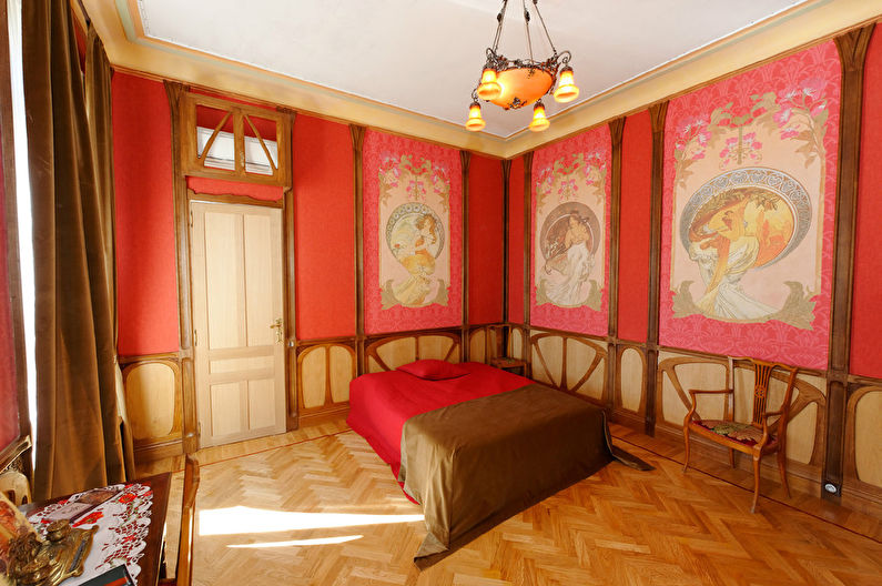 Chambre dans le style art nouveau, France
