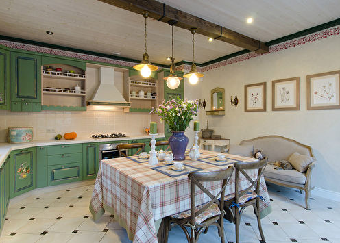 Cozinha romântica em estilo provençal