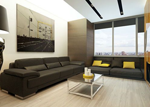 La conception de l'appartement est de 60 m².
