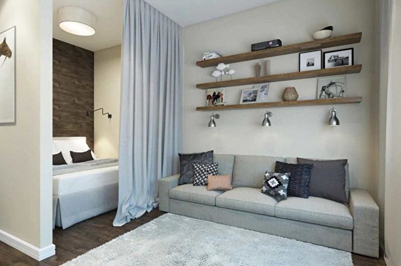 Jednopokojový bytový design 30 m² - Nika
