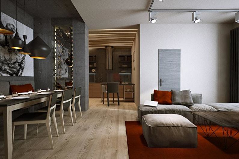 Proiectarea unui apartament cu o cameră de 30 mp. - Soluții color
