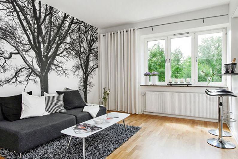 Jednopokojový bytový design 30 m² - Barevná řešení