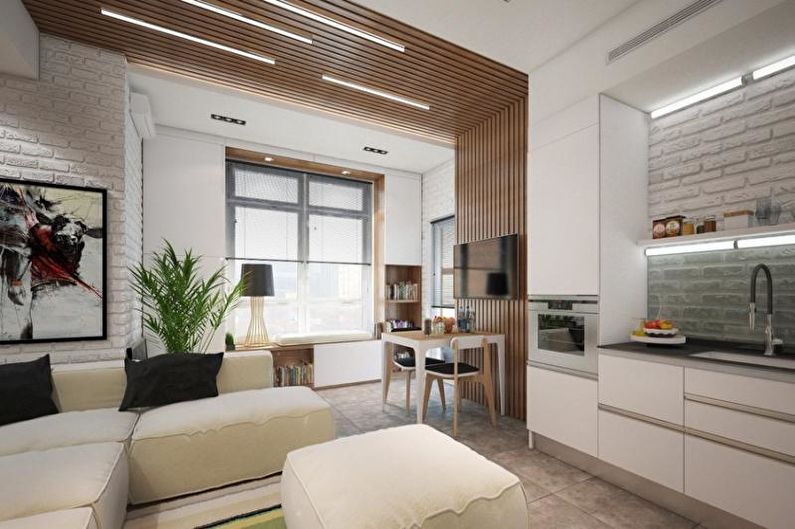 Design interior al unui apartament cu o cameră de 30 mp. - Foto