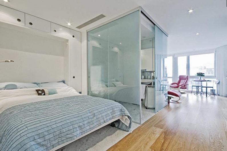 Интериорен дизайн на едностаен апартамент от 30 кв.м. - Снимка