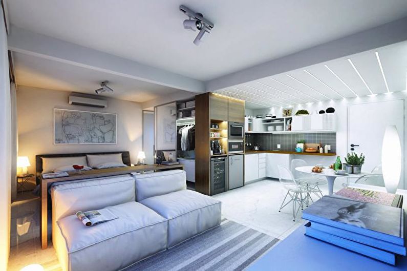 Dizajn enterijera jednosobnog stana od 30 m² - Fotografija