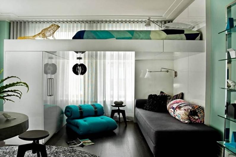 Design interiéru jednopokojového bytu 30 m2. - Foto