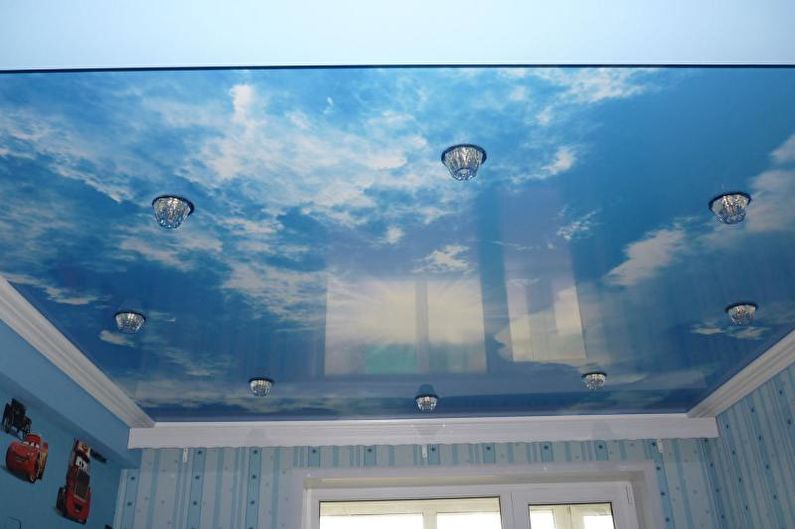 Plasterboard ceilings in the nursery - Combined ceilings