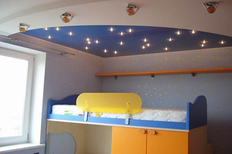 Plasterboard ceilings in the nursery - Lighting and lighting