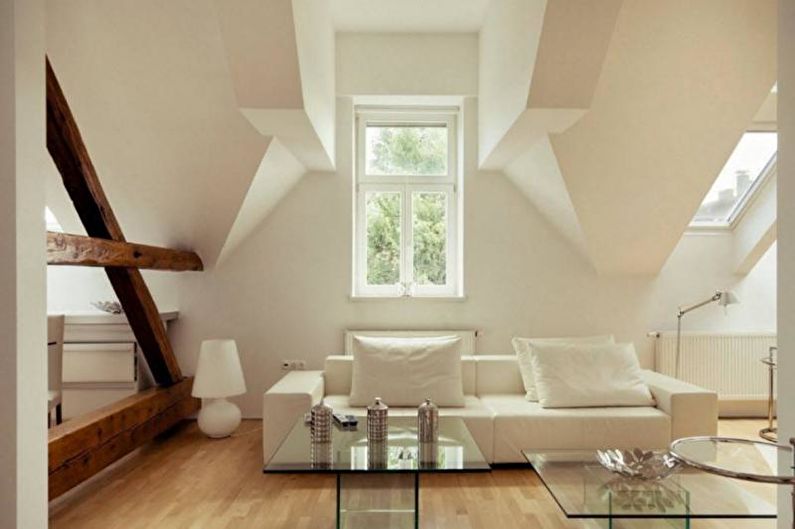 Дизајн ентеријера дневне собе у сеоској кући - фото
