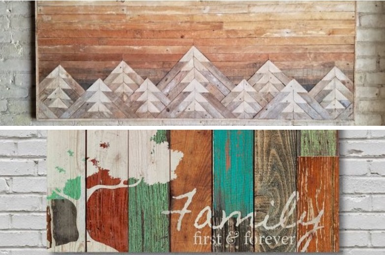 DIY πίνακες για το εσωτερικό - Πίνακες από ξύλο