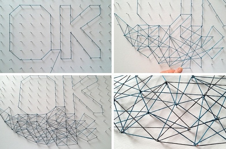 Mga kuwadro ng DIY para sa interior - String art