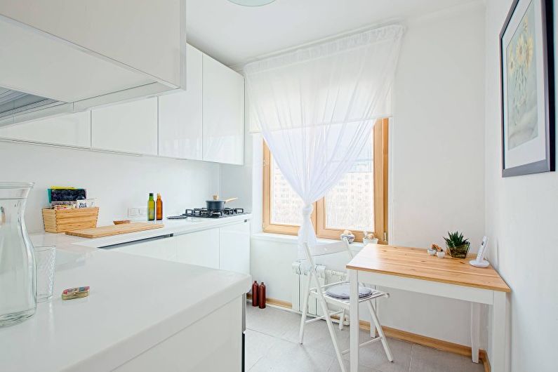 Ryški skandinaviško stiliaus virtuvė - interjero dizainas