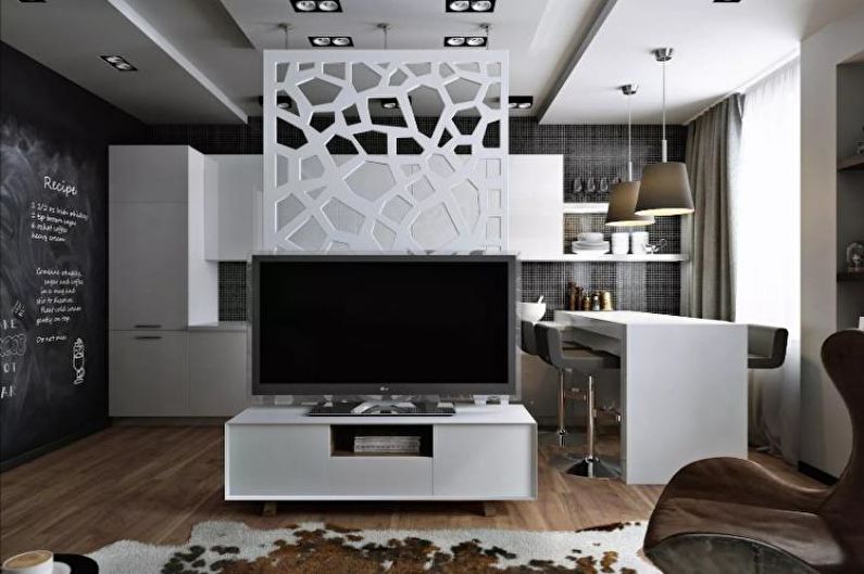 Design interior al unui apartament cu o cameră 33 m2 - fotografie