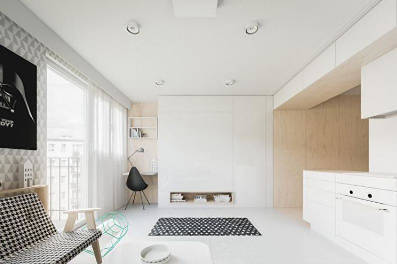 Dizajn interijera jednosobnog stana 33 m2 - fotografija