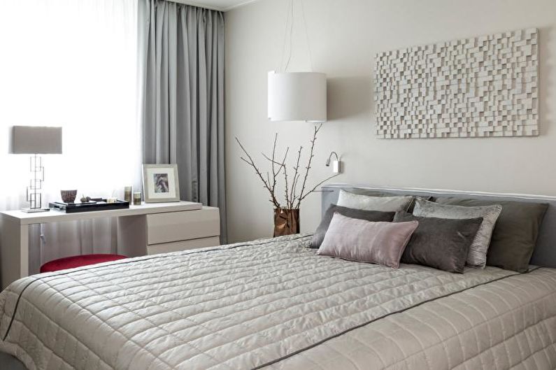 Biała sypialnia w nowoczesnym stylu - architektura wnętrz