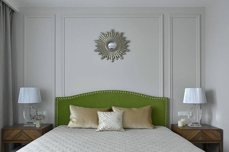 Design interior al unui dormitor alb - fotografie