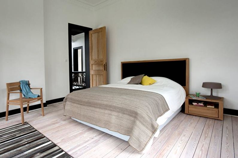 Дизајн ентеријера беле спаваће собе - фото