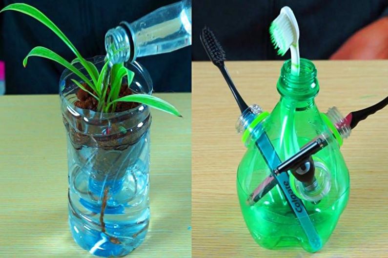 DIY πλαστικές φιάλες - ασυνήθιστες ιδέες DIY