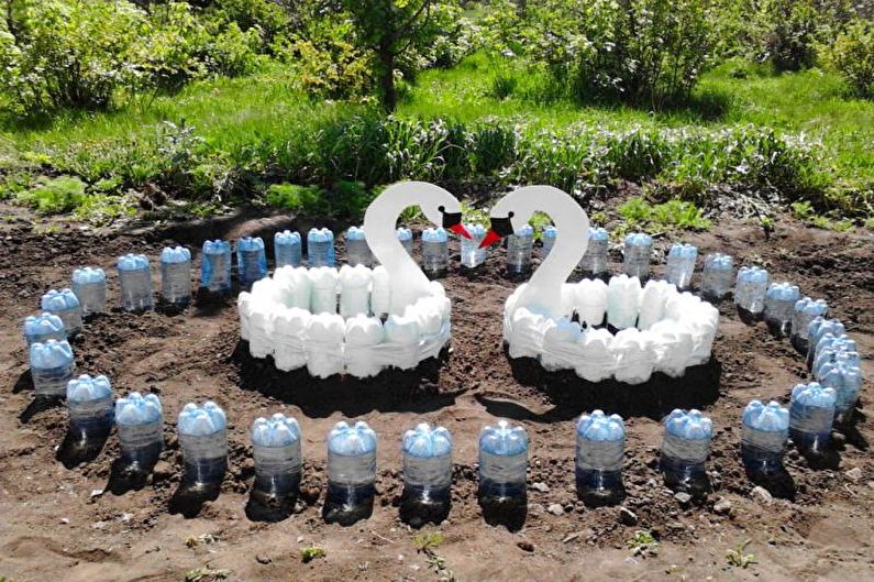 Amatniecības DIY plastmasas pudeles - foto