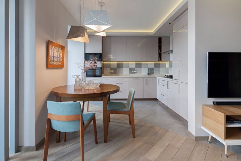 Design de cozinha moderna - acabamento de piso