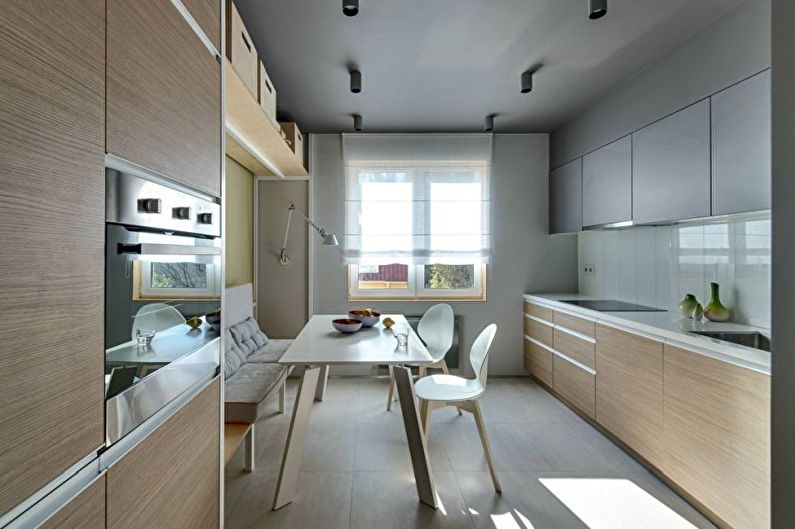 Modernus virtuvės dizainas - lubų apdaila
