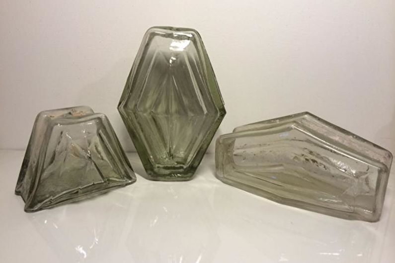 Stikla bloki interjerā - forma