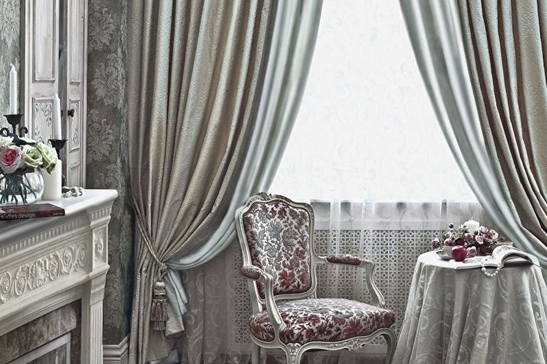 Design gardiner til stuen - Jacquard