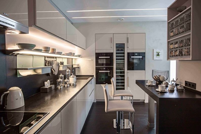 Interior design cucina ad alta tecnologia - foto