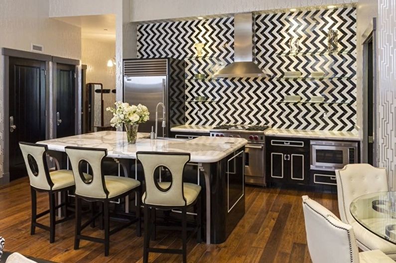 „Art Deco“ virtuvės dizainas - savybės