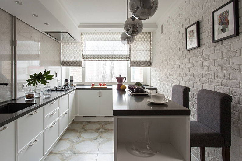 Malá kuchyňa v štýle Art Deco - interiérový dizajn