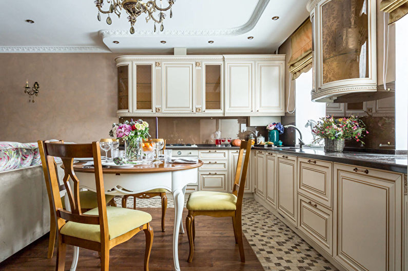 „Art Deco“ stiliaus maža virtuvė - interjero dizainas