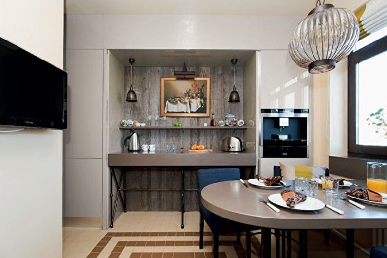 Art deco stiliaus virtuvės interjero dizainas - nuotrauka