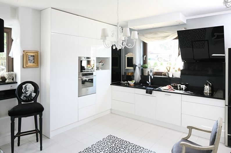 Art deco stiliaus virtuvės interjero dizainas - nuotrauka