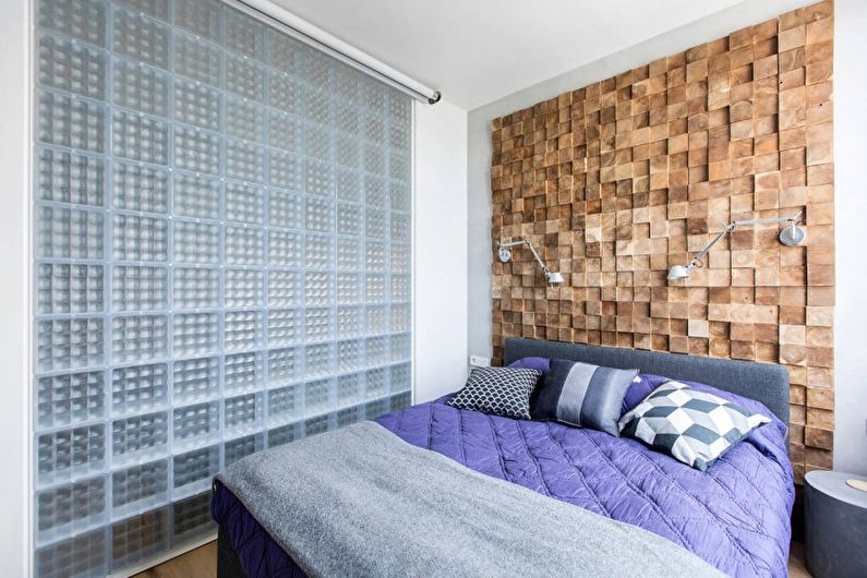 Camera da letto - Progettazione di un appartamento nello stile del minimalismo