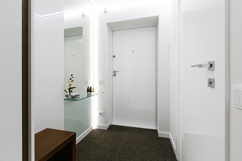 Hall d'entrée - Conception d'un appartement dans le style du minimalisme