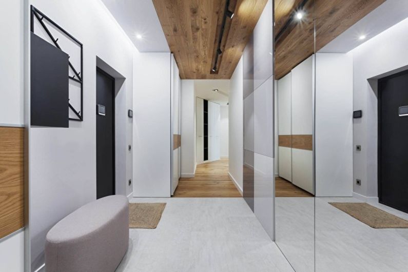 Corridoio - Progettazione di un appartamento nello stile del minimalismo