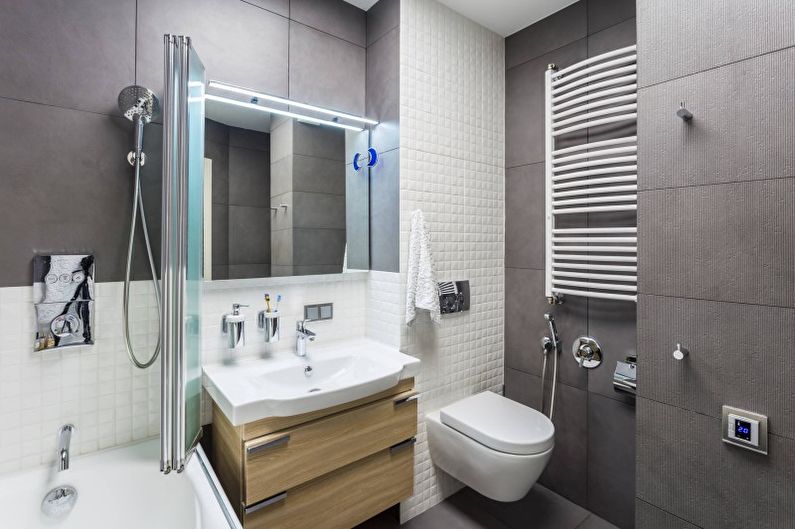 Fürdőszoba - minimalista stílusú lakás kialakítása