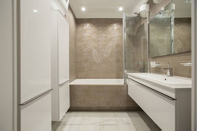 Vonios kambarys - minimalizmo stiliaus buto dizainas