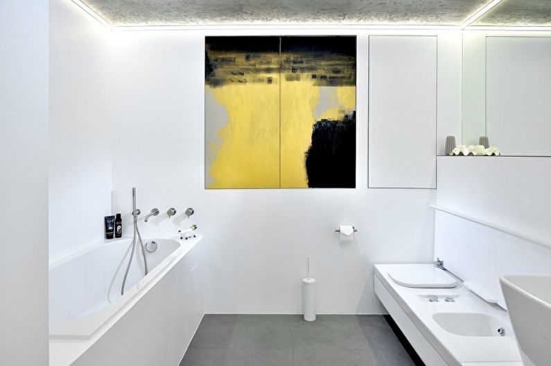Koupelna - design bytu ve stylu minimalismu