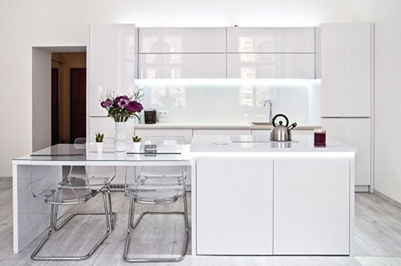 Panloob na disenyo ng interior sa estilo ng minimalism - larawan