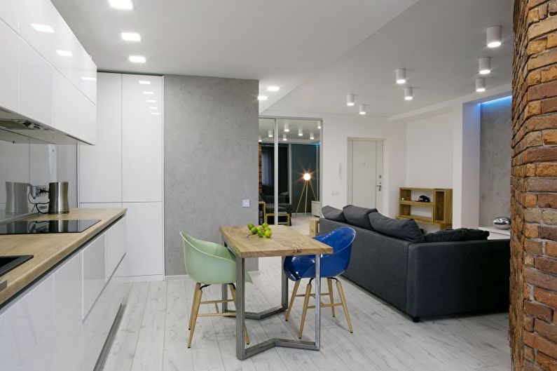 Appartamento di design d'interni nello stile del minimalismo - foto